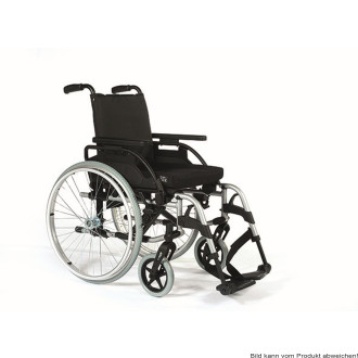 Rollstuhl Breezy Basix 2, Steckachse, TrBr, AOK, brillantsilber SB 38 cm