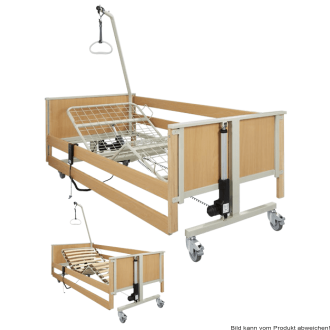 aks-Bett L4 Holz-Liegefläche, 4-geteilt, 29V-SMPS 90x200 cm, Holz