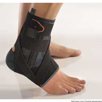 Sprunggelenkorthese Cellacare Tarsotec Expert anthrazit-schwarz-orange Gr. 1 links