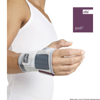Handgelenkbandage Push med grau-aubergine Gr. 1 links