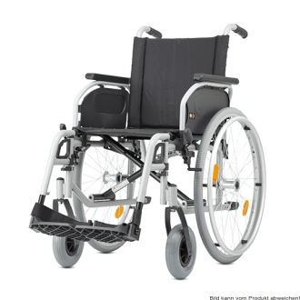 Rollstuhl S-Eco 300 PU, Duo-Armlehnen,silber SB 37 cm
