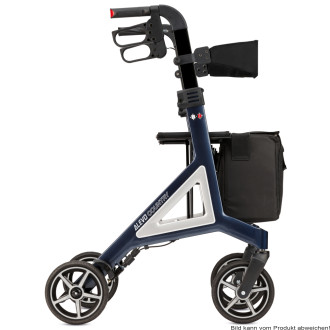 Rollator ALEVO COUNTRY mit Rückengurt und Tasche Farbe: nachtblau
