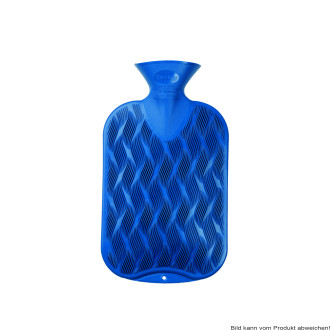Wärmflasche Karo-Halblamelle Farbe: saphir