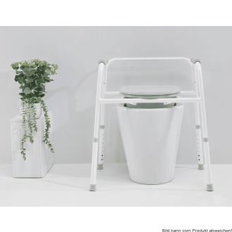 Invacare Toilettensitzgestell Styxo 2 mit Topf und Deckel, weiß-grau