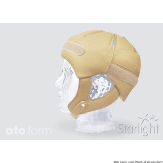 Starlight Secure Kopfschutz Leder, beige 53-55 cm