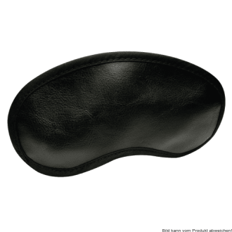 Schlafbrille EXTRA Kunstleder schwarz