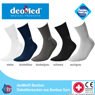DeoMed Diabetikersocken Bamboo Farbe: aschgrau Gr. 35-38