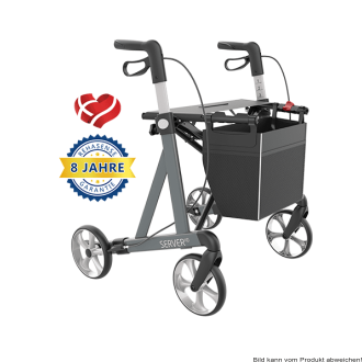 Rollator SERVER HD Komfort mit PUR-Softrädern anthrazit SH 55 cm