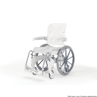 Dusch- und Toilettenrollstuhl AQUATEC OCEAN 24" Ergo weiß-grau