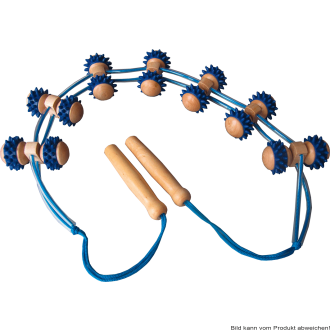 Massage-Rückenrollband mit Kunststoffnoppen ca.115x8cm, Holz