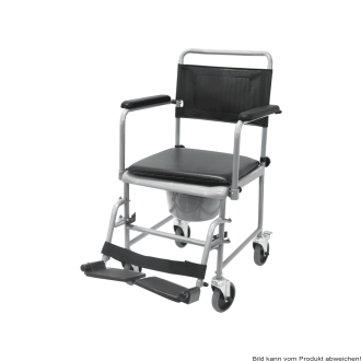 Toilettenrollstuhl TRS 130 chrom-schwarz