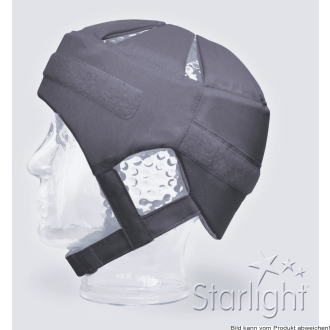 Starlight Base Kopfschutz Baumwolle Farbe: grau/blau 56-59 cm