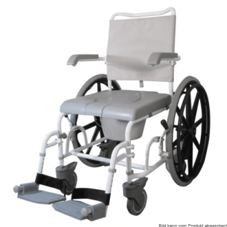 Dusch-Toilettenrollstuhl DuoMotion grau 24" Antriebsräder grau