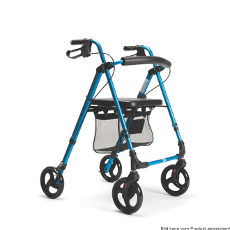 Leichtgewicht-Rollator Eco-Plus mit Korb, Stockhalter Farbe: blau