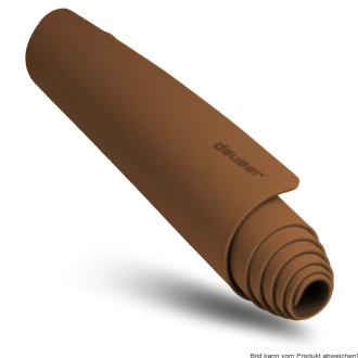 Yoga Matte Deuser TPE 183x61x0,6 cm Farbe: cappuccino-braun
