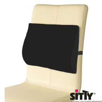 Lumbalkissen Sitty Basic 33 x 28 x 5/1cm, Klettband längs Farbe: blau