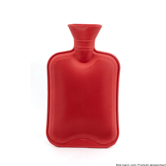 Wärmflasche Doppellamelle 2 Liter, rot