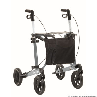 Rollator vital plus, inkl. Stockhalter u. Stofftasche, max. 150 kg bel. Farbe: eisblau SH 54 cm