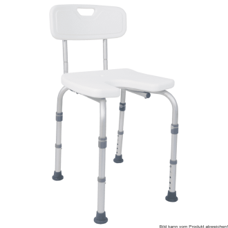 Duschstuhl DH 135 mit Ausschnitt,weiß