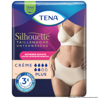 TENA Silhouette Lady Pants Plus Creme L, Hüfte 95-130 cm (1 Karton: 2 x 8 Stück)