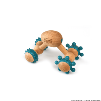 SISSEL Fit Massageroller,Ergo-Roller, holz-blau
