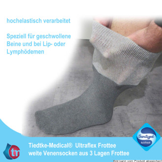 Venensocken Ultraflex Frottee Farbe: schwarz Gr. 38-40