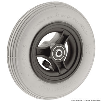 Komplett-Rad, luftbereift 180x45 mm Nabenlänge 46 mm grau