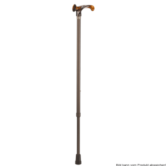 Leichtmetallstock mit anatomischem Griff in Bernsteinoptik, verstellbar, bronze links