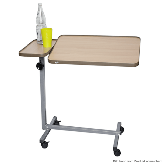 Bett-Tisch mit geteilter Platte 40x78cm, Höhe 72-115cm, Walnuss
