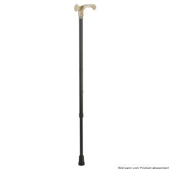 Leichtmetallstock mit anatomischem Griff marmorierter, verstellbar, schwarz links