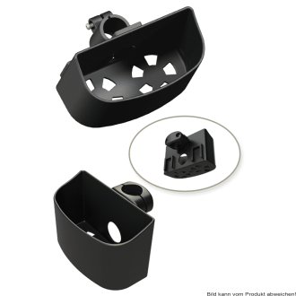 Stockhalter mit Kunststoff-Schale für 2 Stöcke 25mm