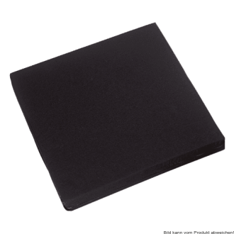 Sitzkissen Standard mit Stuhlbändern RG35, schwarz 48 x 43 cm