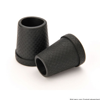 Gummipuffer KARO mit Stahleinlage für Metallstöcke Farbe: braun 16 mm