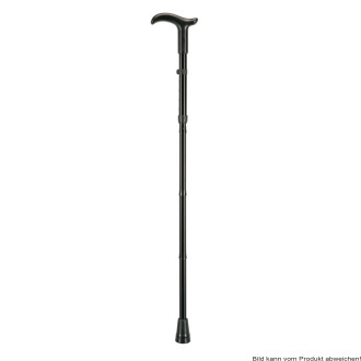 Gehstock SIMPLEX faltbar, Fritzgriff, 5-fach höhenverstellbar schwarz