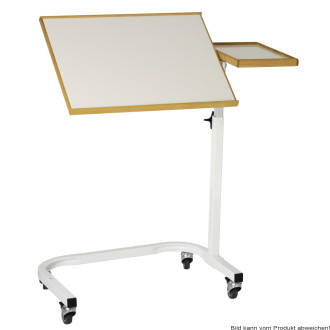 Betttisch NORDIC WEISS mit Seitenablage