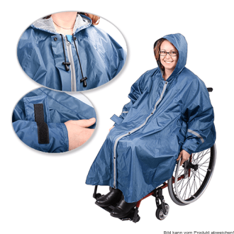 Rollstuhl-Regencape ROLKO-rainPRO mit Ärmeln