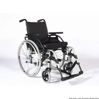 Rollstuhl Breezy Parix 2, Steckachse, brillantsilber SB 38 cm