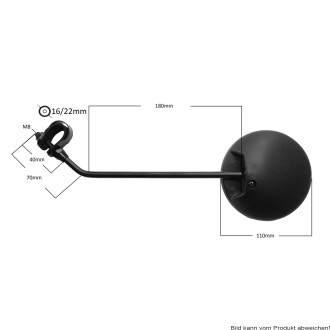 Rückspiegel universal für Scooter schwarz