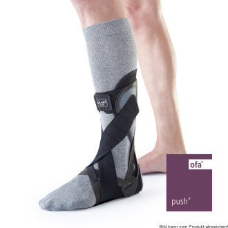 Push Ortho Fußheberorthese AFO schwarz-aubergine Gr. 1 links