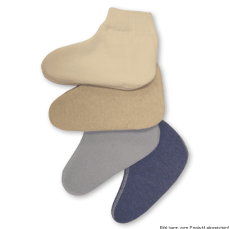 Fußwärmer/Bettschuhe 50% Angora natur (Paar) Gr. L