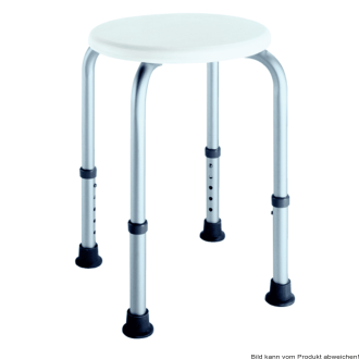 Duschhocker DH 40 Round höhenverstellbar, weiß