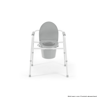 Invacare Toilettensitzgestell Styxo 2 mit Topf und Deckel, weiß-grau