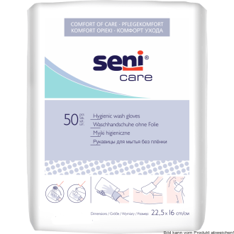 Seni Care Waschhandschuhe unfoliert 225x160mm(VPE: 50 Stück)