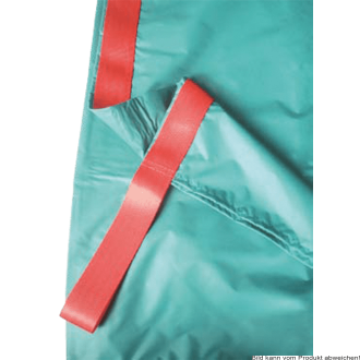 AKS Gleit- und Wendelaken mit Griffschlaufen, grün-rot 140 x 110 cm