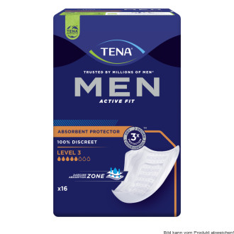 Einlage TENA Men Active Fit Level 3 (1 Karton: 6 x 16 Stück)