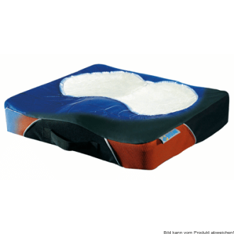 Anti-Dekubitus-Sitzkissen Duoform, mit Jersay-Bezug, anthrazit-orange 42 x 42 cm