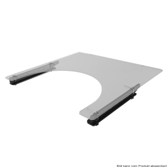 Therapietisch 630x590x6mm für Sitzbreite 38 bis 48 cm