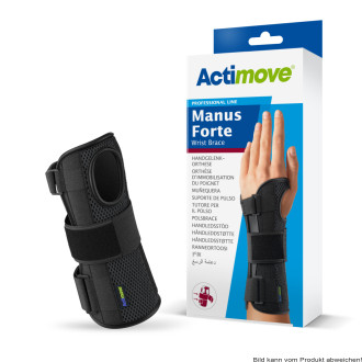 Handgelenkorthese Actimove Manus Forte, schwarz Gr. L/XL links