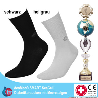 DeoMed Diabetikersocken Smart SeaCell mit Zink und Meeresalgen Farbe: hellgrau Gr. 35-38