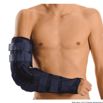 OMNIMED Stabile Post-OP Epi Ellenbogenschiene schwarz Gr. L links